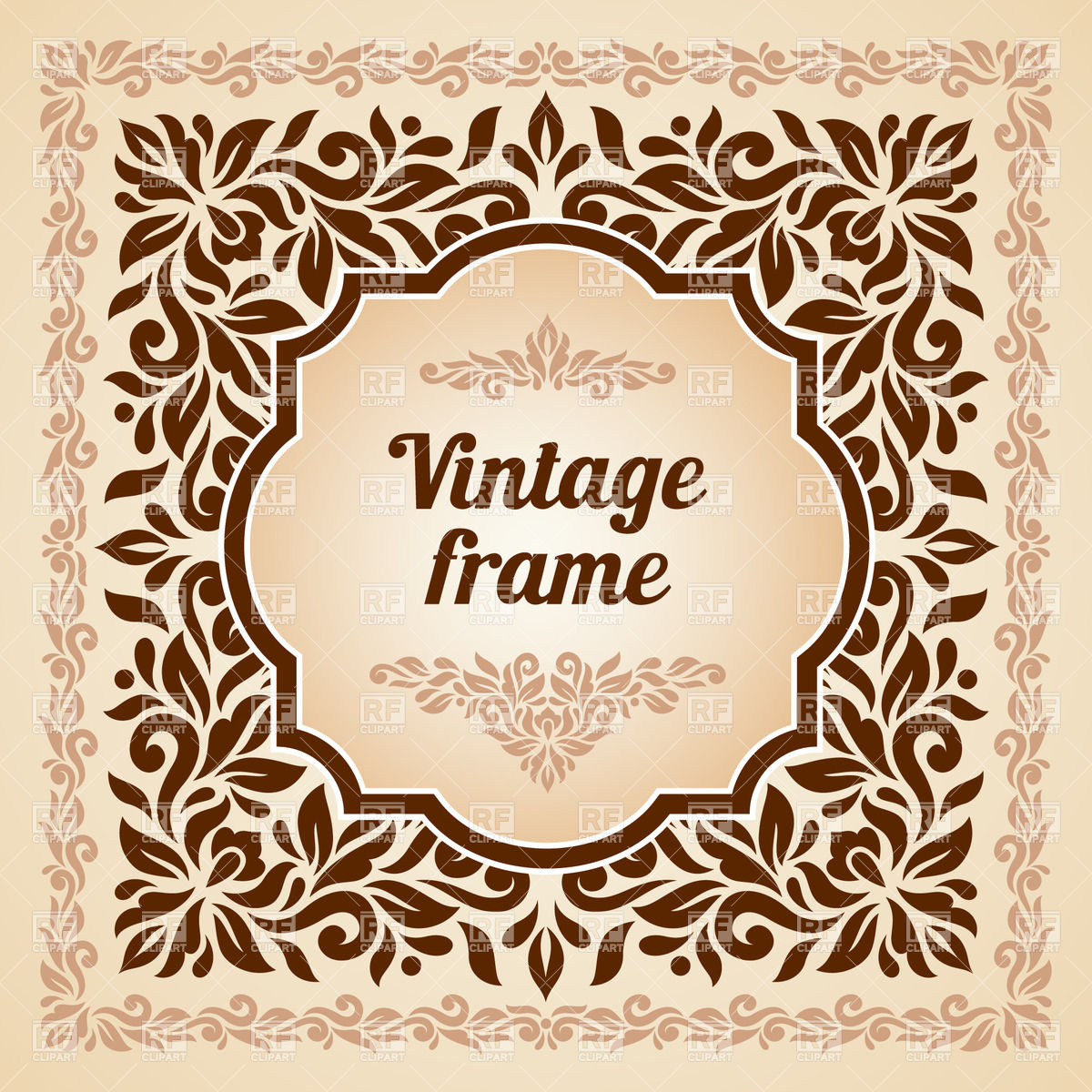 Square Vintage Frames and Borders