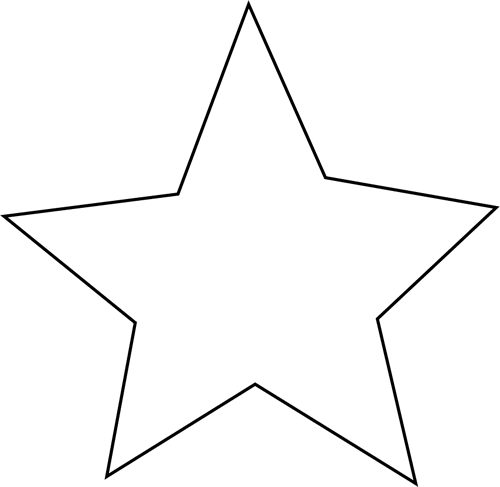 Star Clip Art Black and White