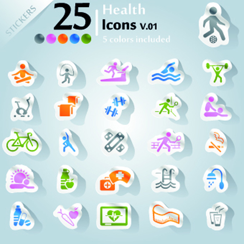 Stickers Icons Vector
