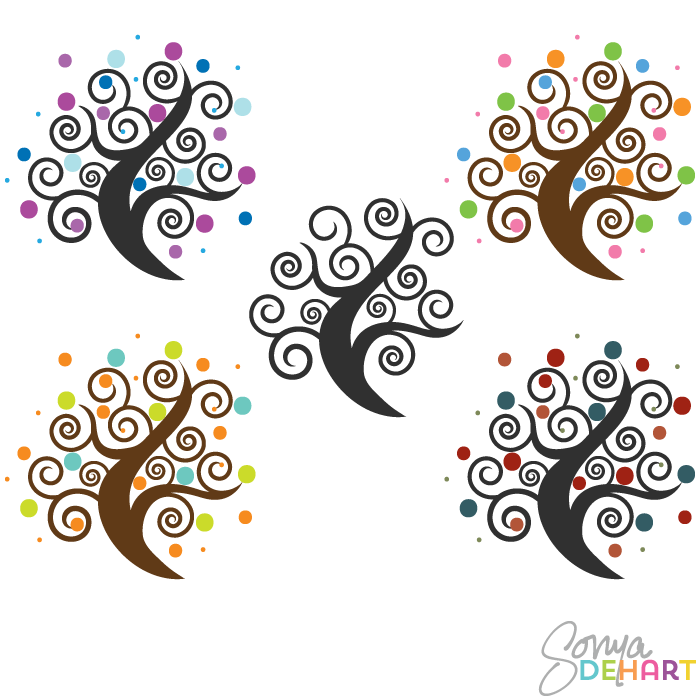 Swirl Tree Clip Art