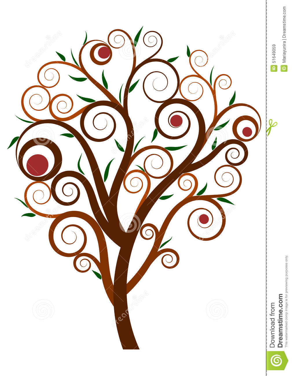 Swirl Tree Vector