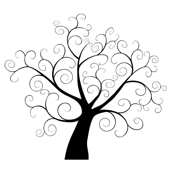 Swirly Tree Clip Art