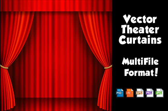Theater Stage Curtains Vector