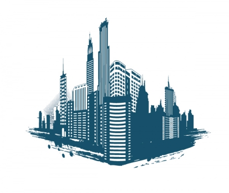 Vector City Buildings Clip Art