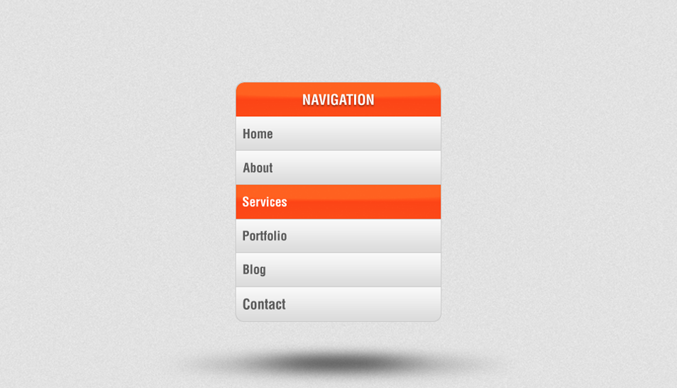 Vertical Navigation Menu