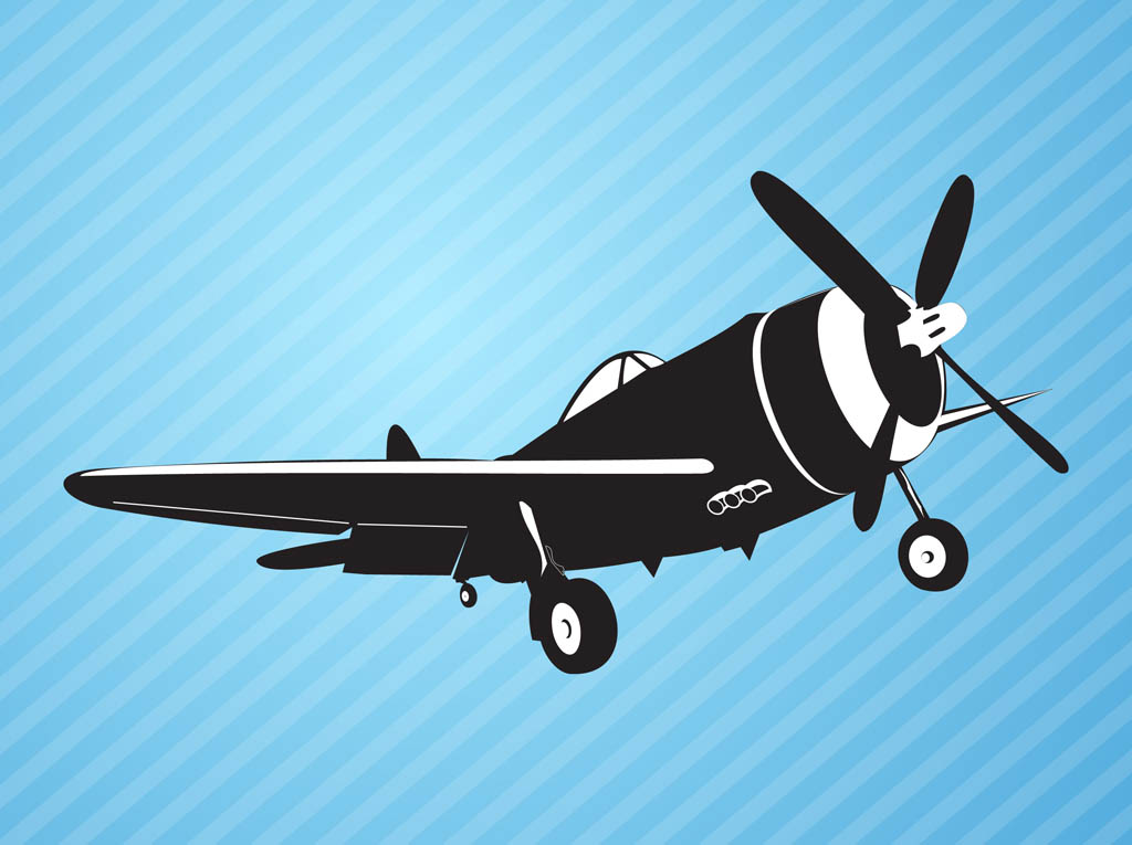 16 Vintage Plane Vector Images