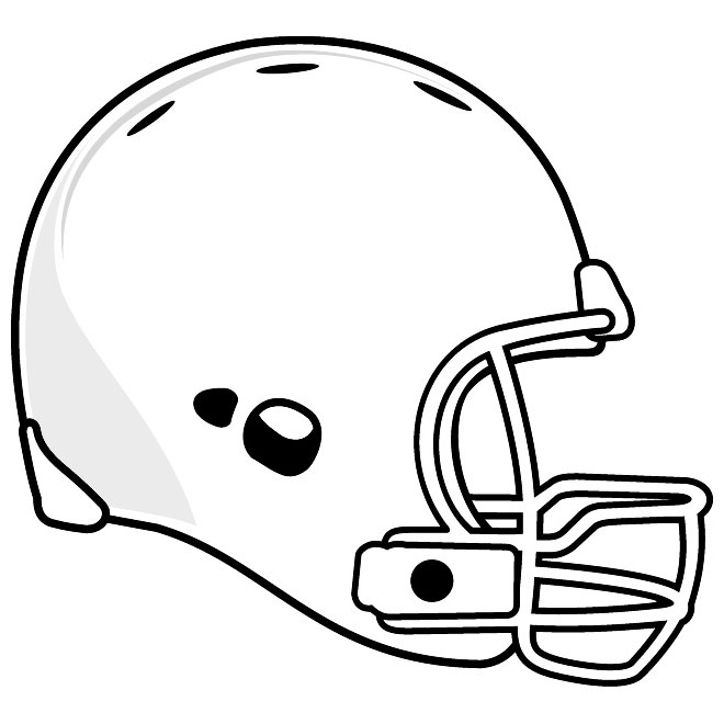 White Football Helmet Vector