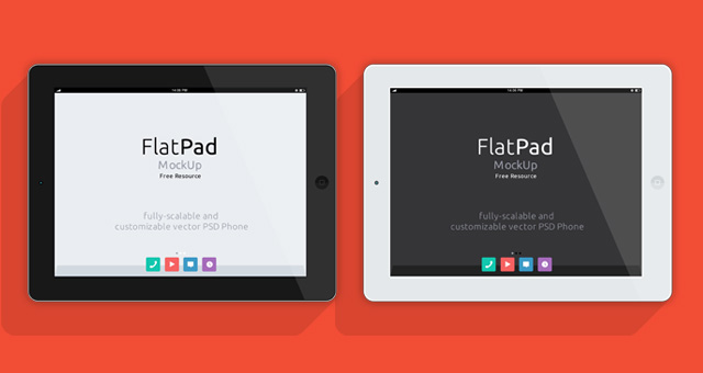 White iPad PSD Mockup Vector