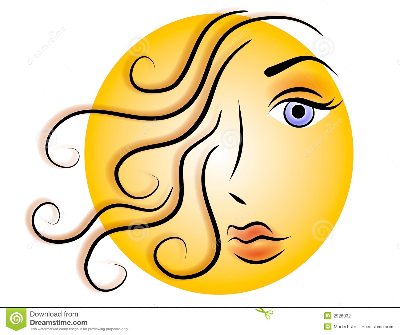 Woman Face Logo Clip Art