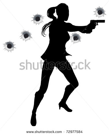 Woman Shooting Gun Action Sequence Woman Shooting Gun Action Sequence