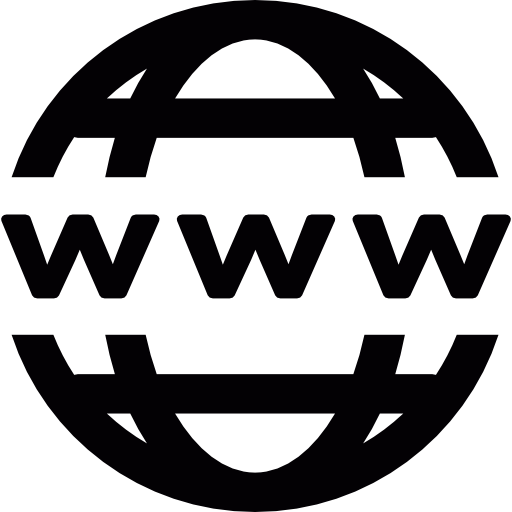 World Wide Web Icon Black