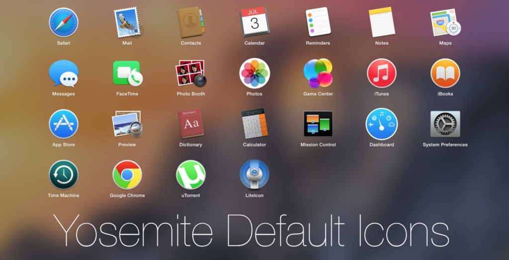 Yosemite Mac OS X Icons