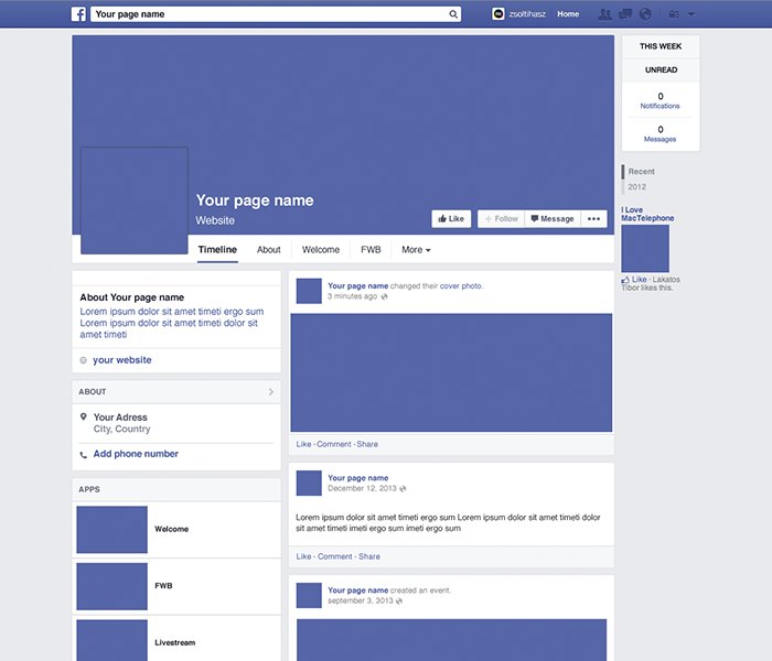 2014 Facebook Page Template