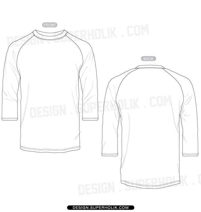 3 4 Sleeve Shirt Template