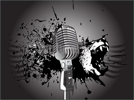 Abstract Microphone Clip Art