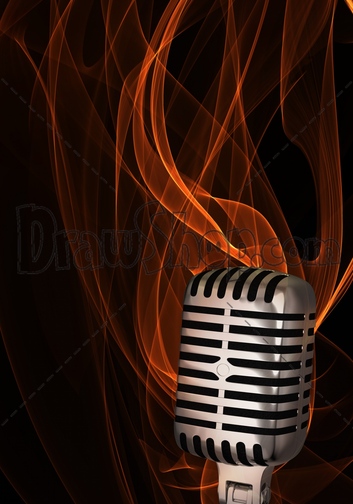 Abstract Microphone Clip Art