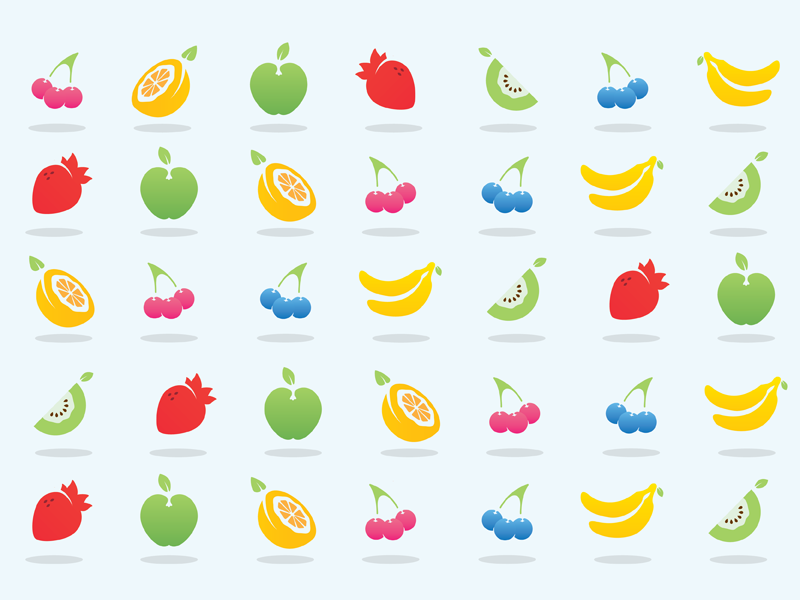 12 White Apple Fruit Icon Images