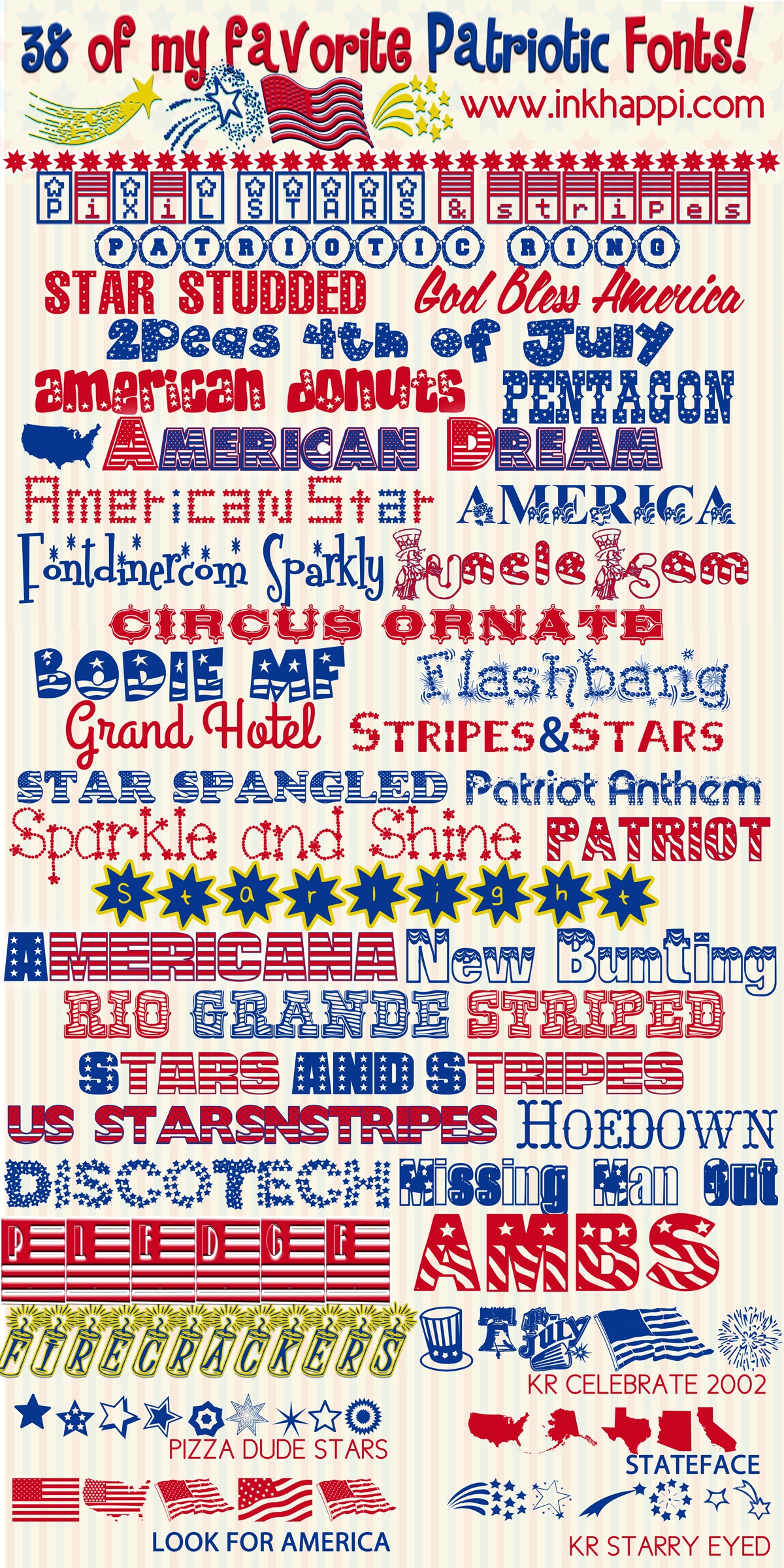 Best Free Fonts Patriotic