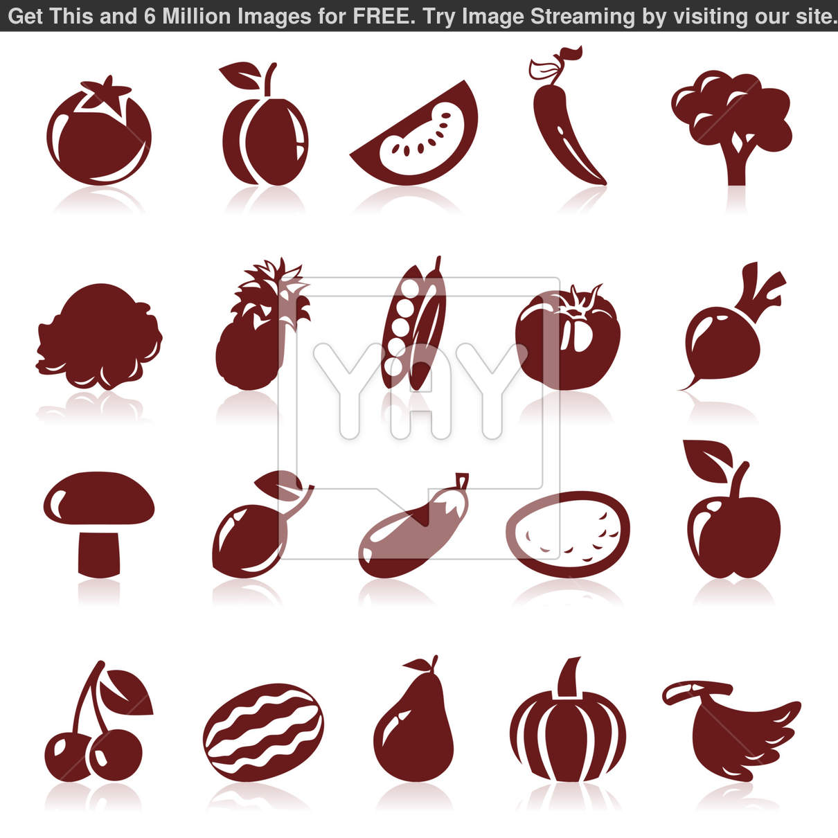 Black and White Apple Fruit Icon