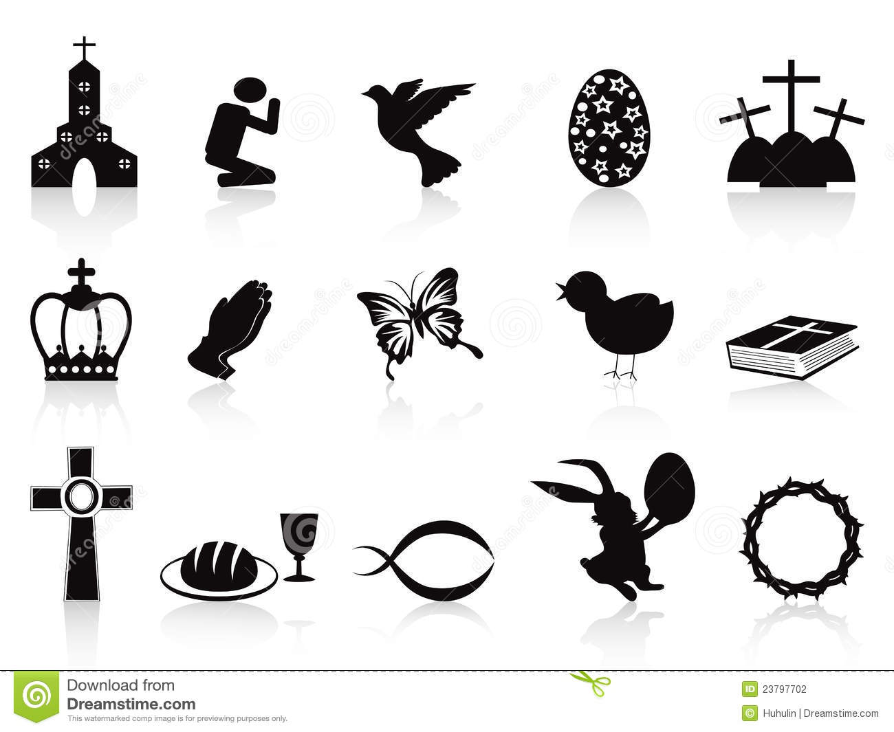 Black and White Easter Icon