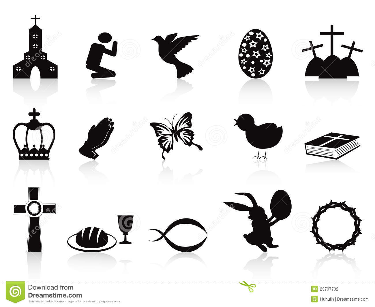 Black and White Easter Icon Black and White Easter Icon