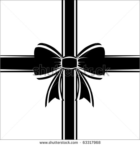 Black and White Gift Bow