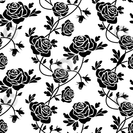 Black and White Rose Patterns Free