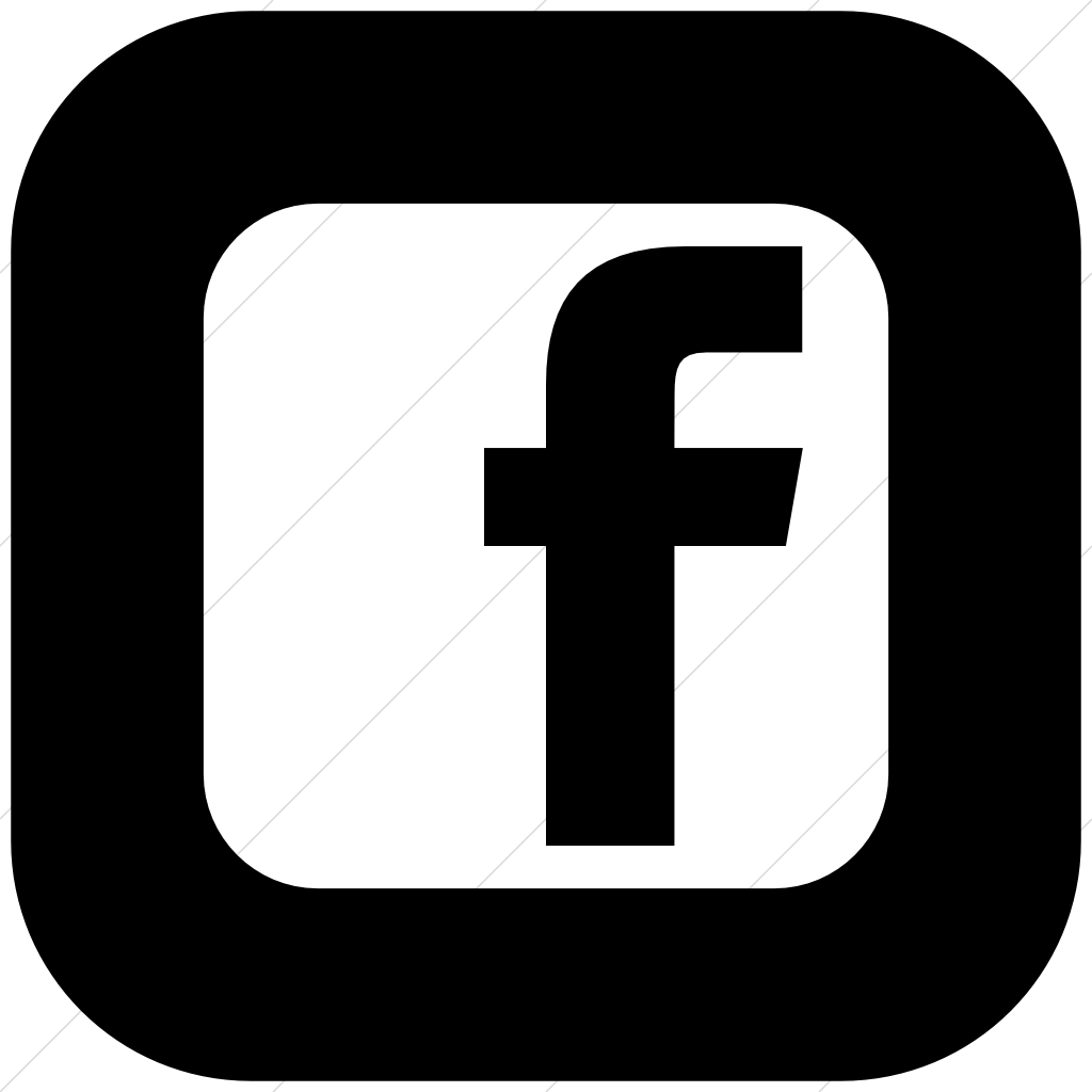 Black Flat Square Social Media Icons