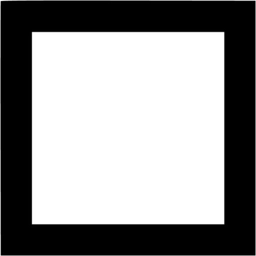 Black Square with White Outline