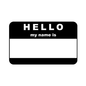 Blank Hello My Name Is Tag