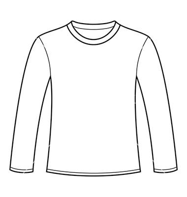 Blank Long Sleeve T-Shirt Template