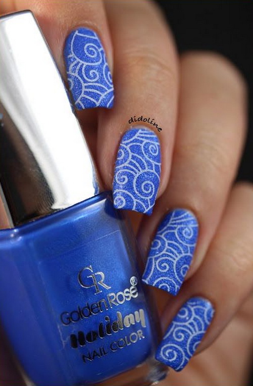 Blue Acrylic Nails Designs