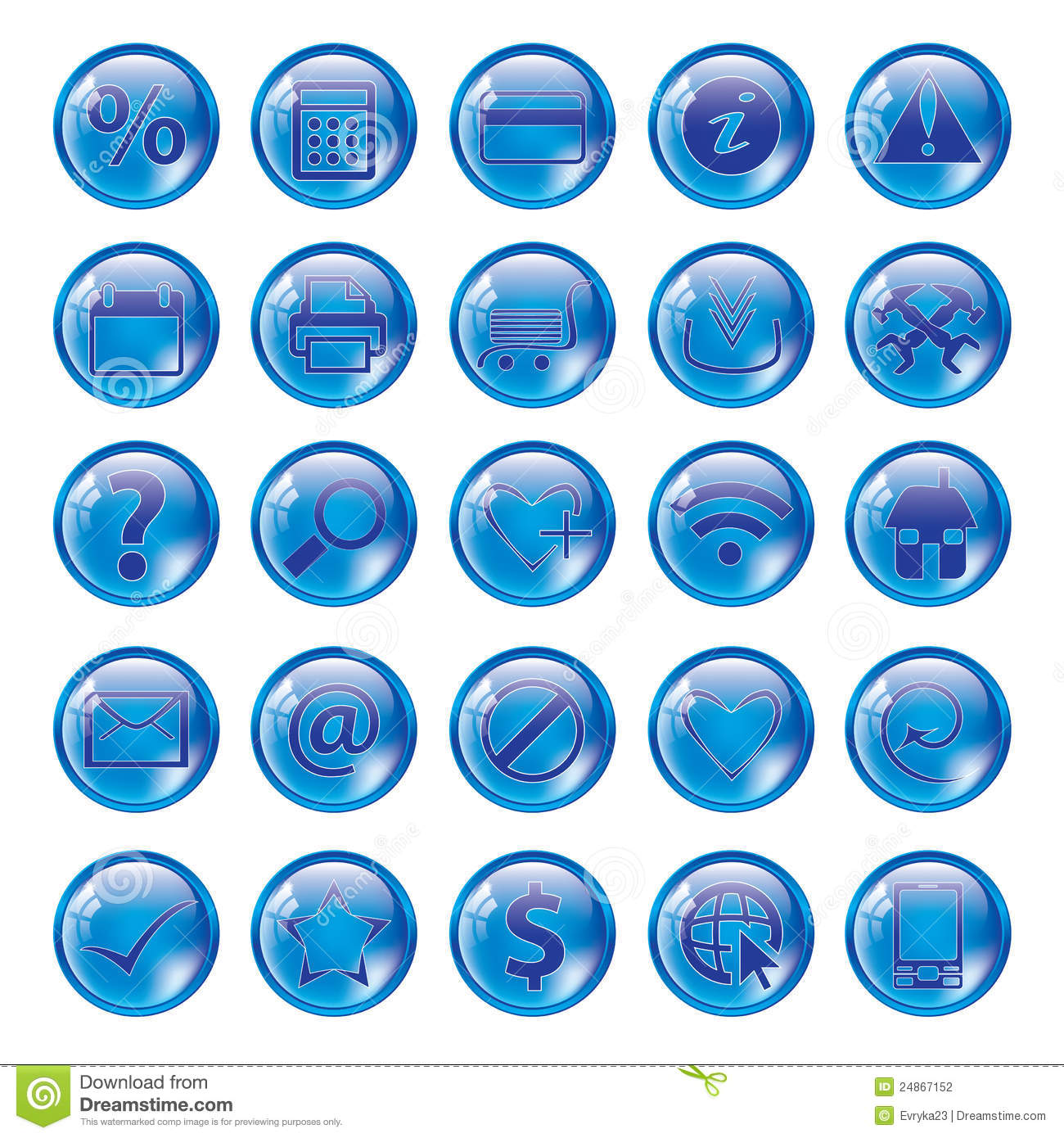 Blue Icon Set
