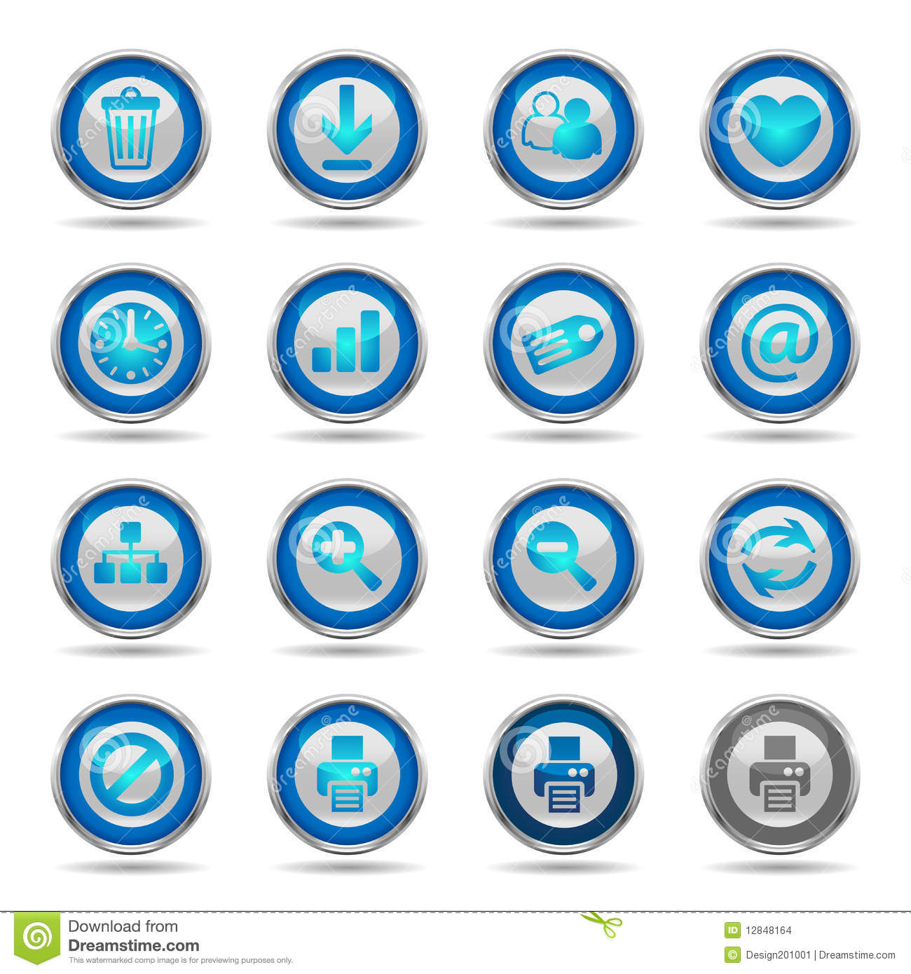 Blue Icon Set