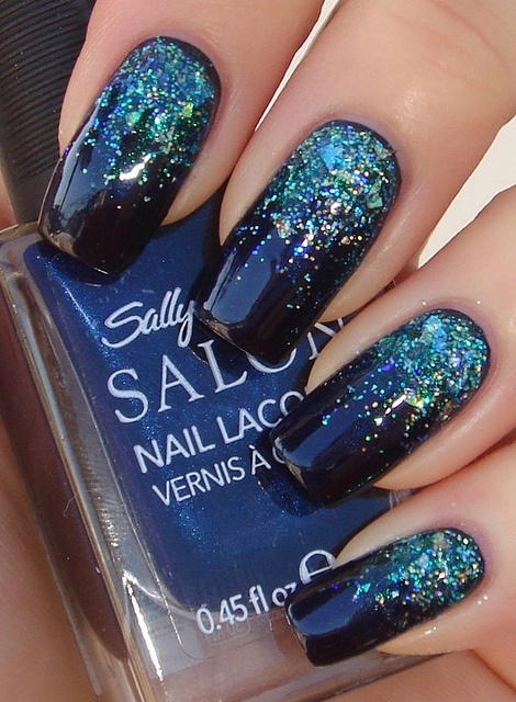 Blue Prom Nails