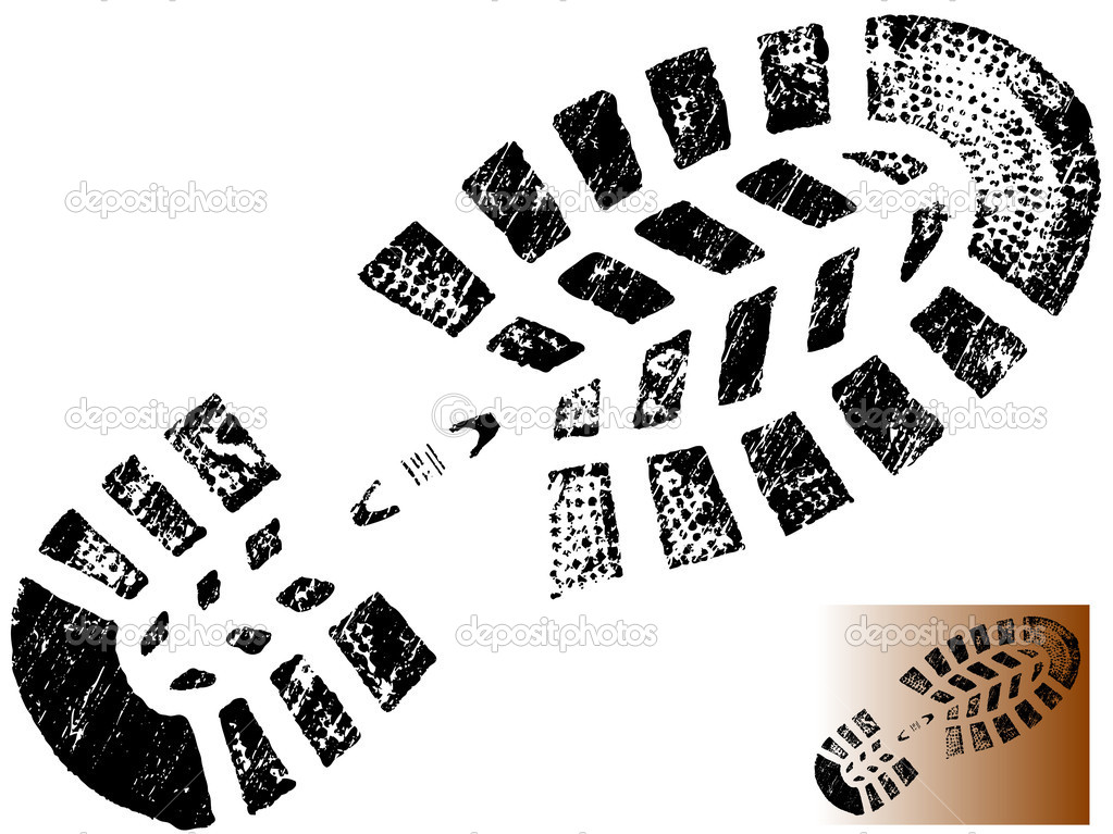 Boot Print Vector Art