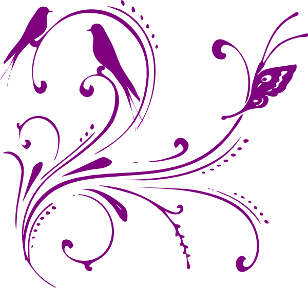 Butterfly Scroll Clip Art