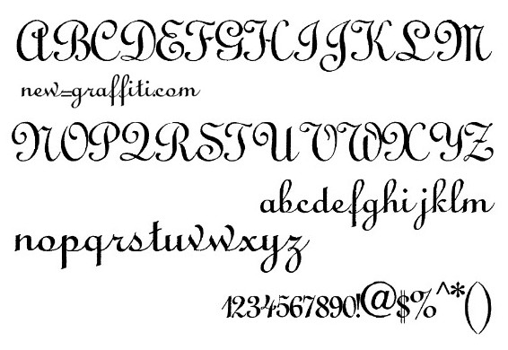 Calligraphy Alphabet Font Script