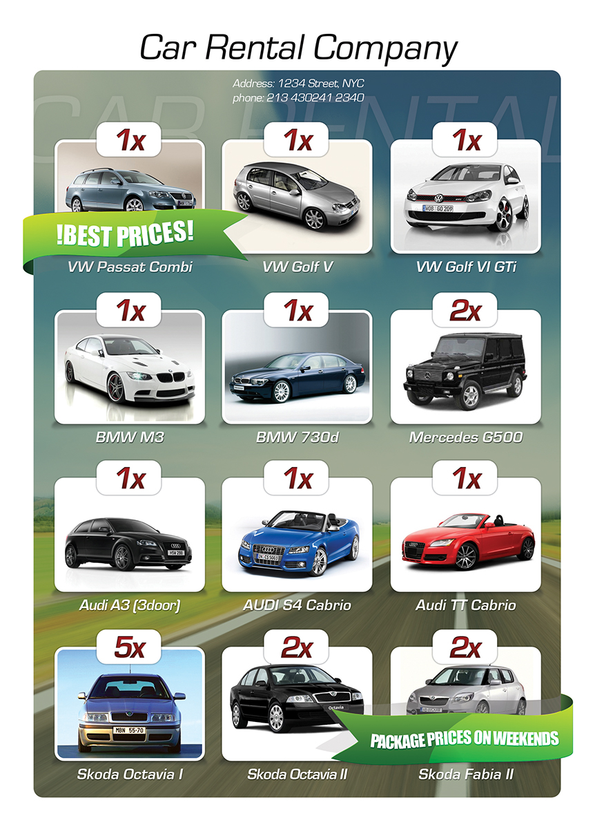 Car Rental Flyer Template