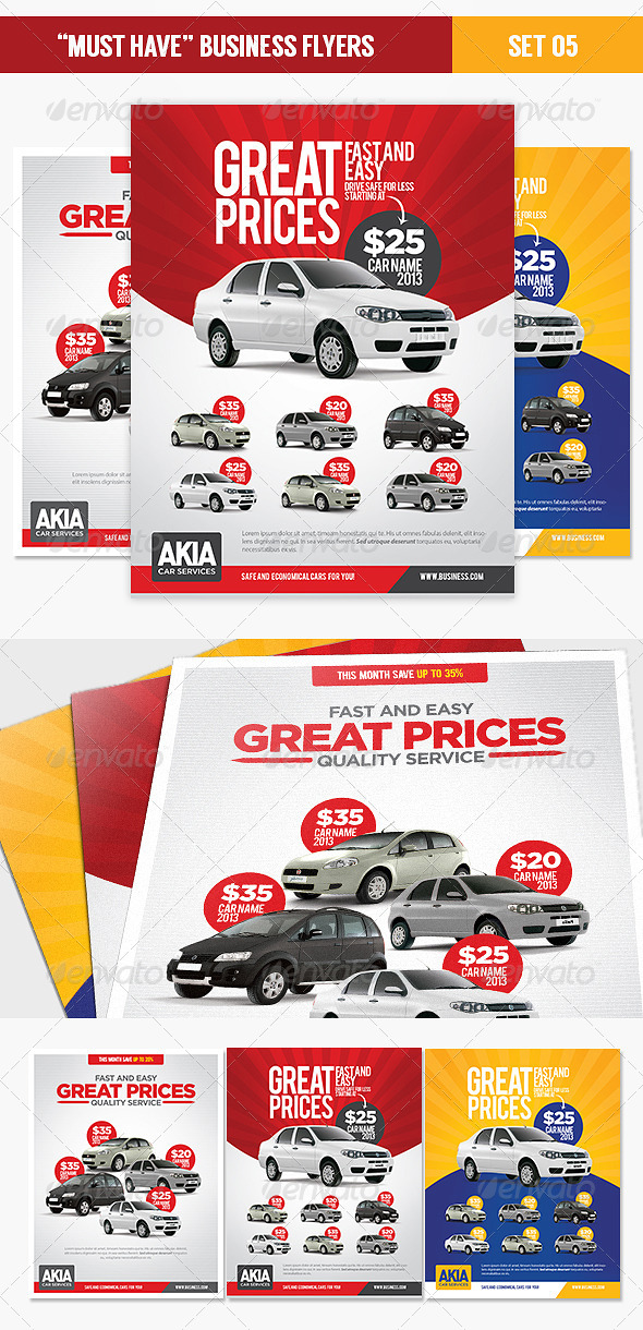 Car Service Business Flyer Templates