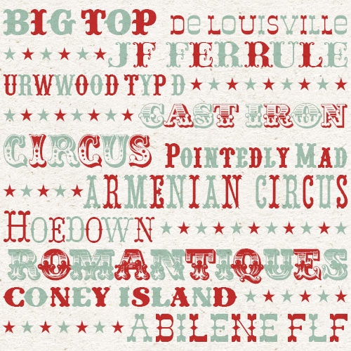 microsoft circus carnival font