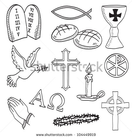 Catholic Cross Symbols Hand Catholic Cross Symbols Hand