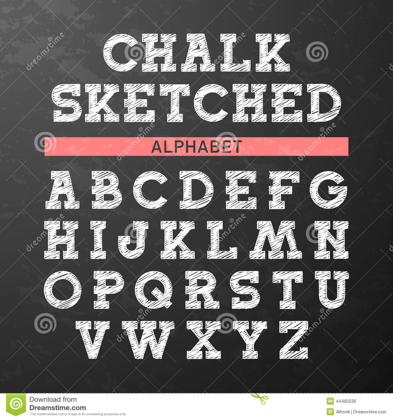 Chalk Alphabet Vector Font