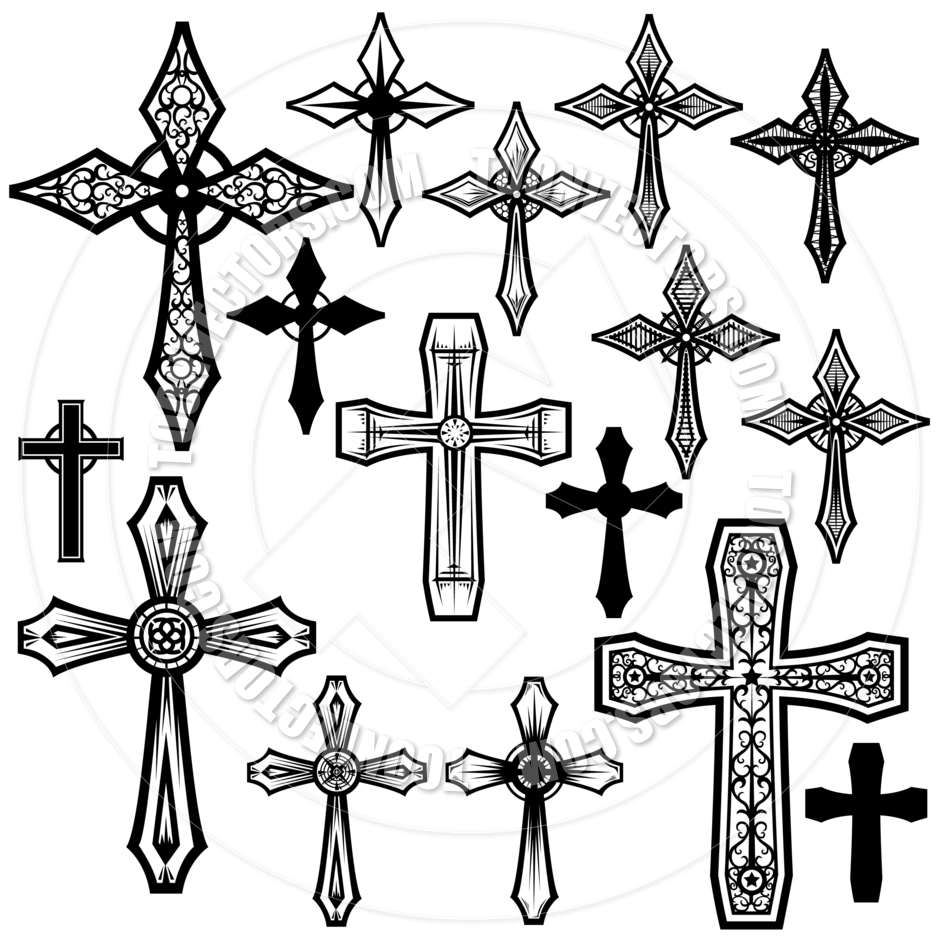 Christian Cross Designs Clip Art