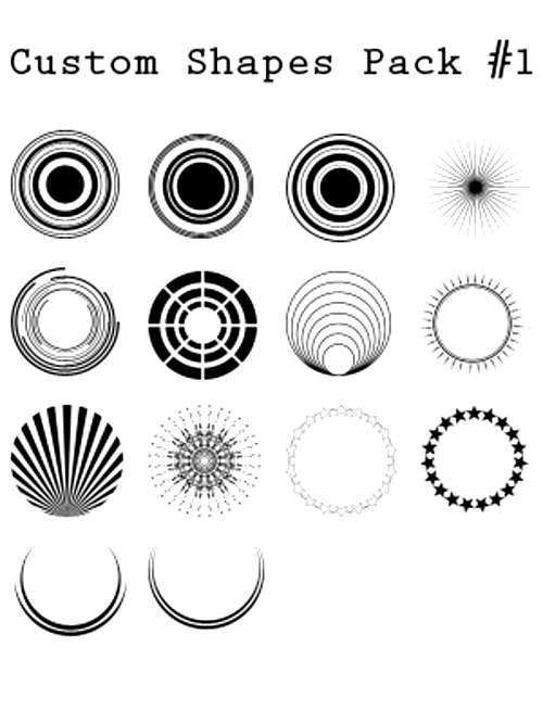 Circle Custom Shapes Photoshop