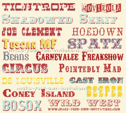 Circus Font Letters