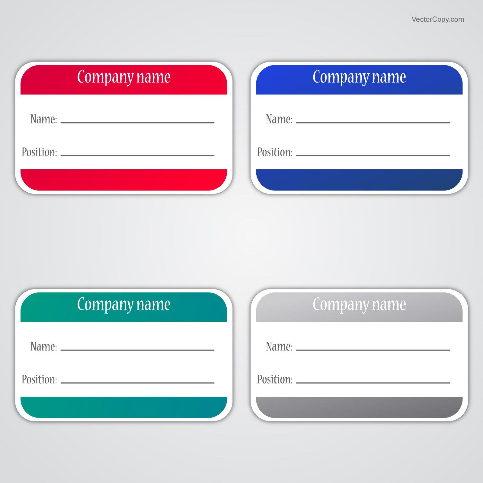 Colorful Name Tags