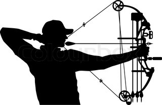 Compound Bow Hunter Silhouette