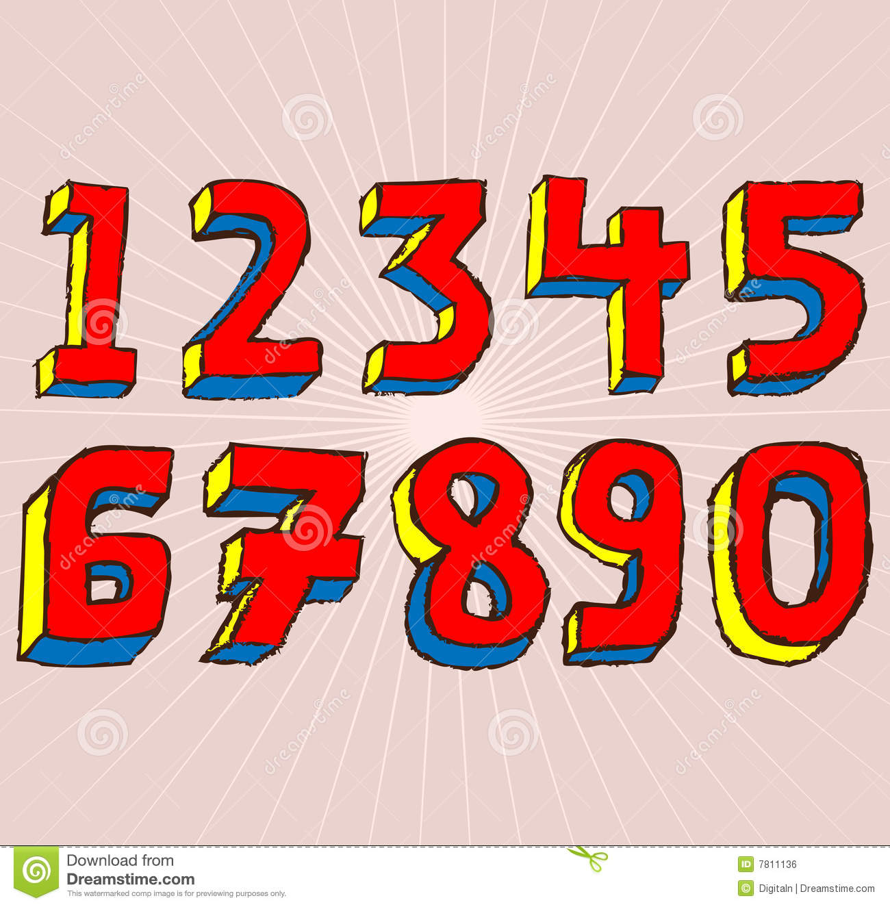 Cool Number Fonts 3D