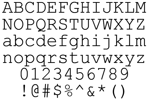 Courier Typewriter Font